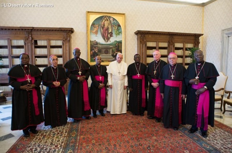 Some Zimbabwe Catholic Bishops with Pope Francis at the Vatican